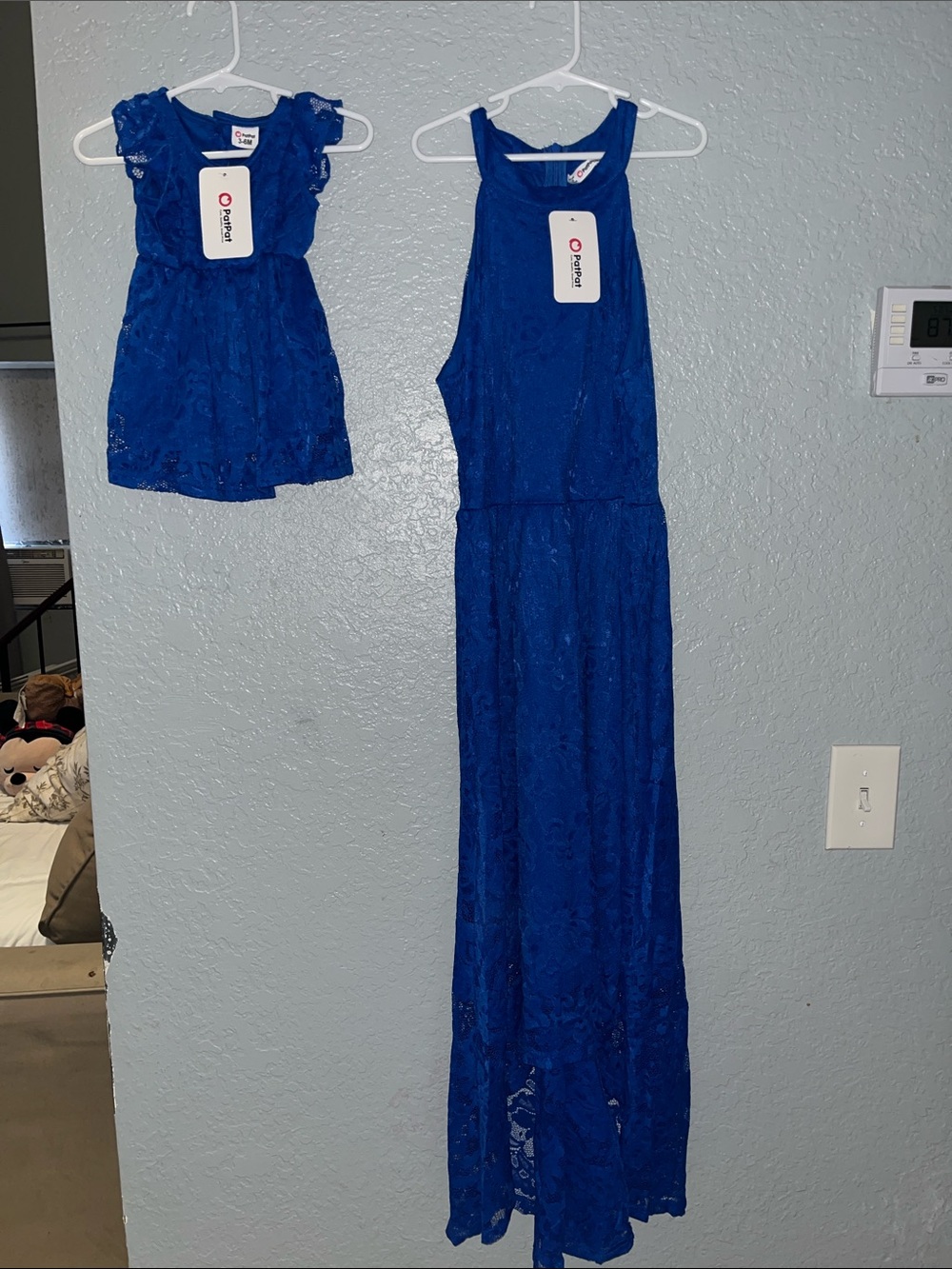 Pat Pat Royal Blue Lace Dress for Mommy and Me Women’s M + Baby 3-6 months